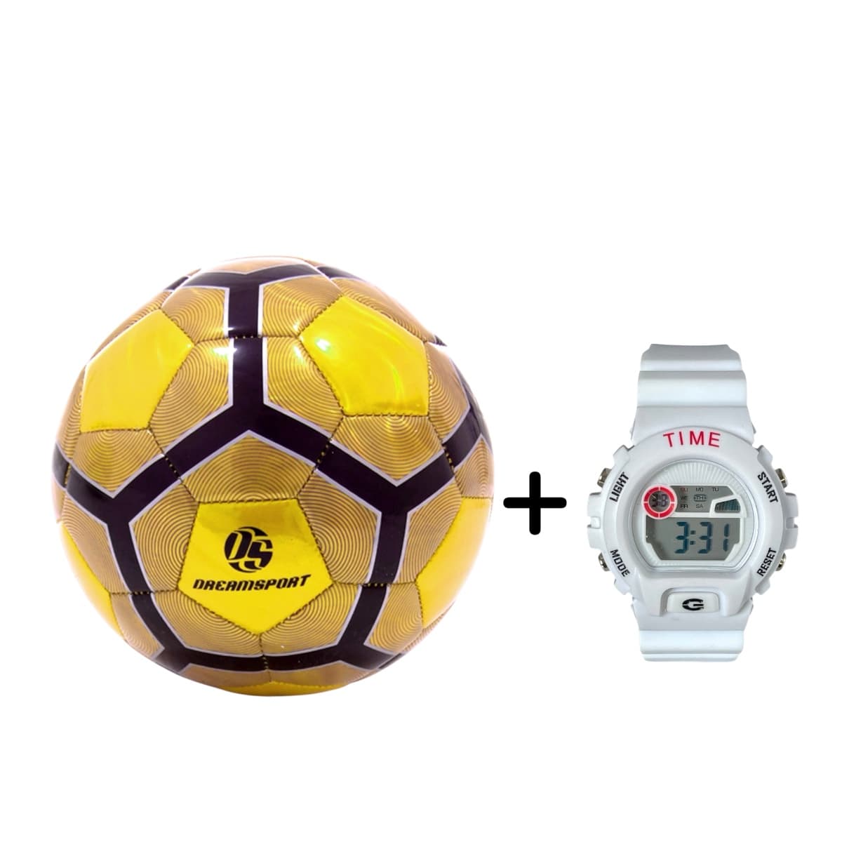 Promo Set Pelota licencia ORIGINAL + Reloj TIME niño cronoalarma 3 ATM - 22