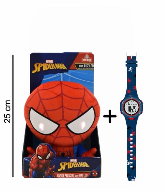Promo Set Peluche con Luz licencia ORIGINAL + Reloj TIME niño cronoalarma 3 ATM - 23