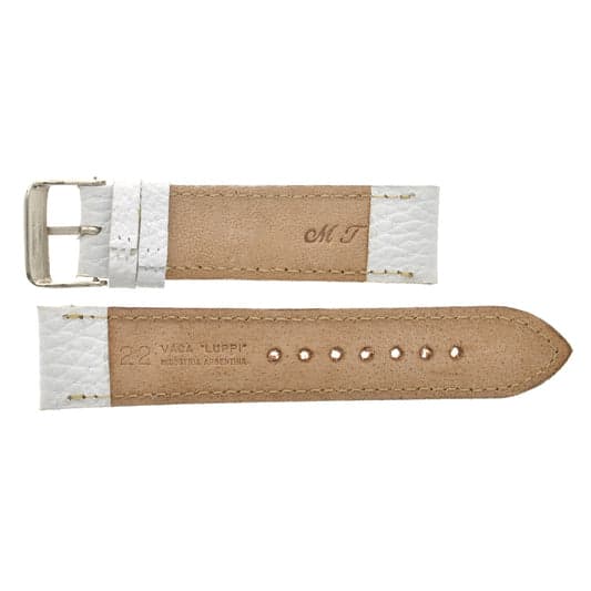 MALLA CUERO LUPPI 22 MM BLANCO