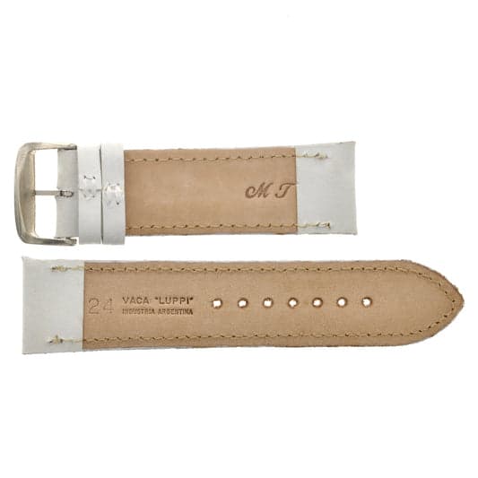 MALLA CUERO LUPPI 24 MM BLANCO