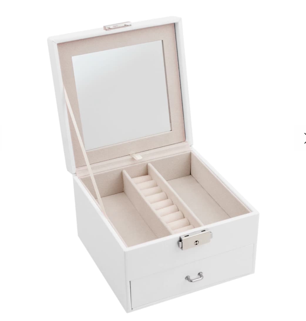 Alhajero Eco Cuero Con Cajón, Espejo y Cerradura - 1