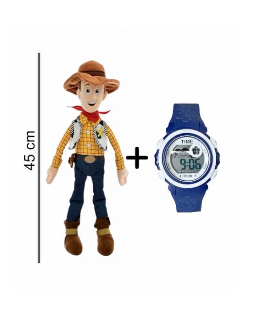 Promo Set Peluche licencia ORIGINAL + Reloj TIME niño cronoalarma 3 ATM - 7