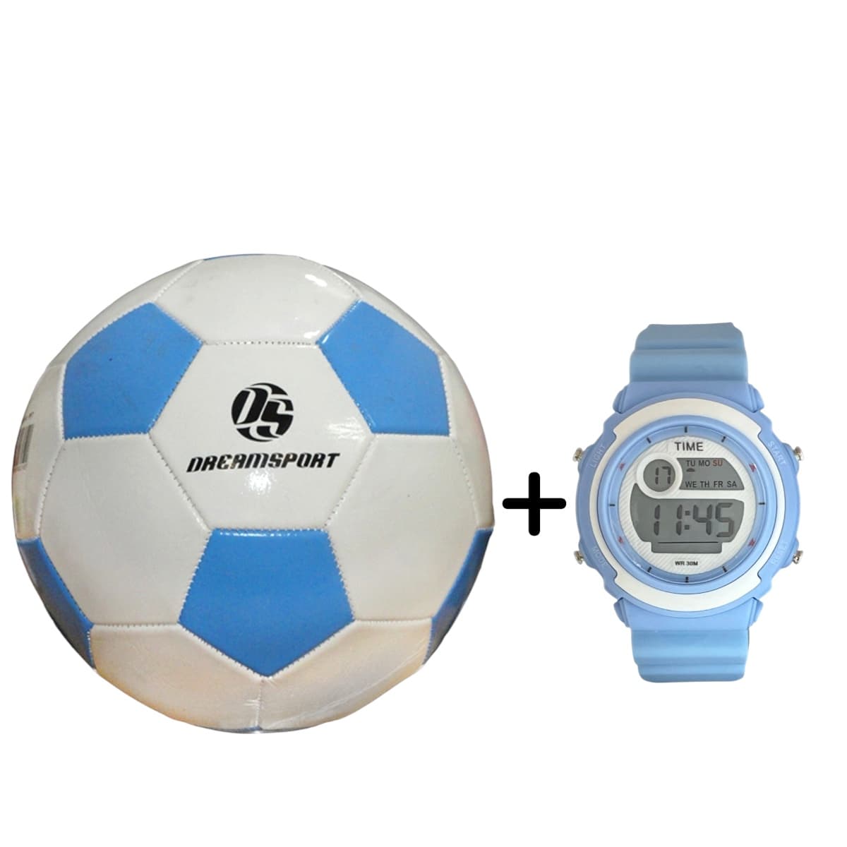 Promo Set Pelota licencia ORIGINAL + Reloj TIME niño cronoalarma 3 ATM - 16