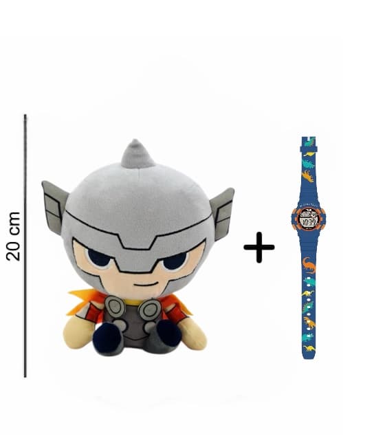 Promo Set Peluche licencia ORIGINAL + Reloj TIME niño cronoalarma 3 ATM - 4