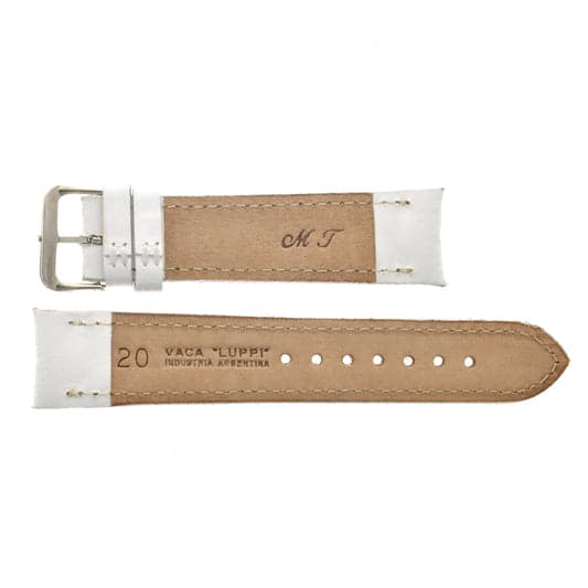 MALLA CUERO LUPPI 20 MM BLANCO