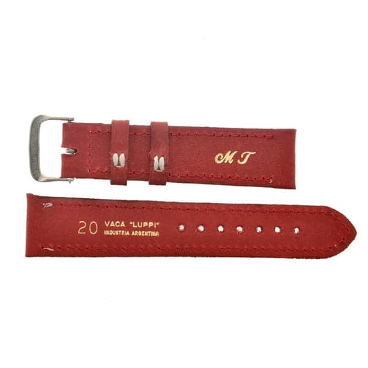 MALLA CUERO LUPPI 20 MM ROJO