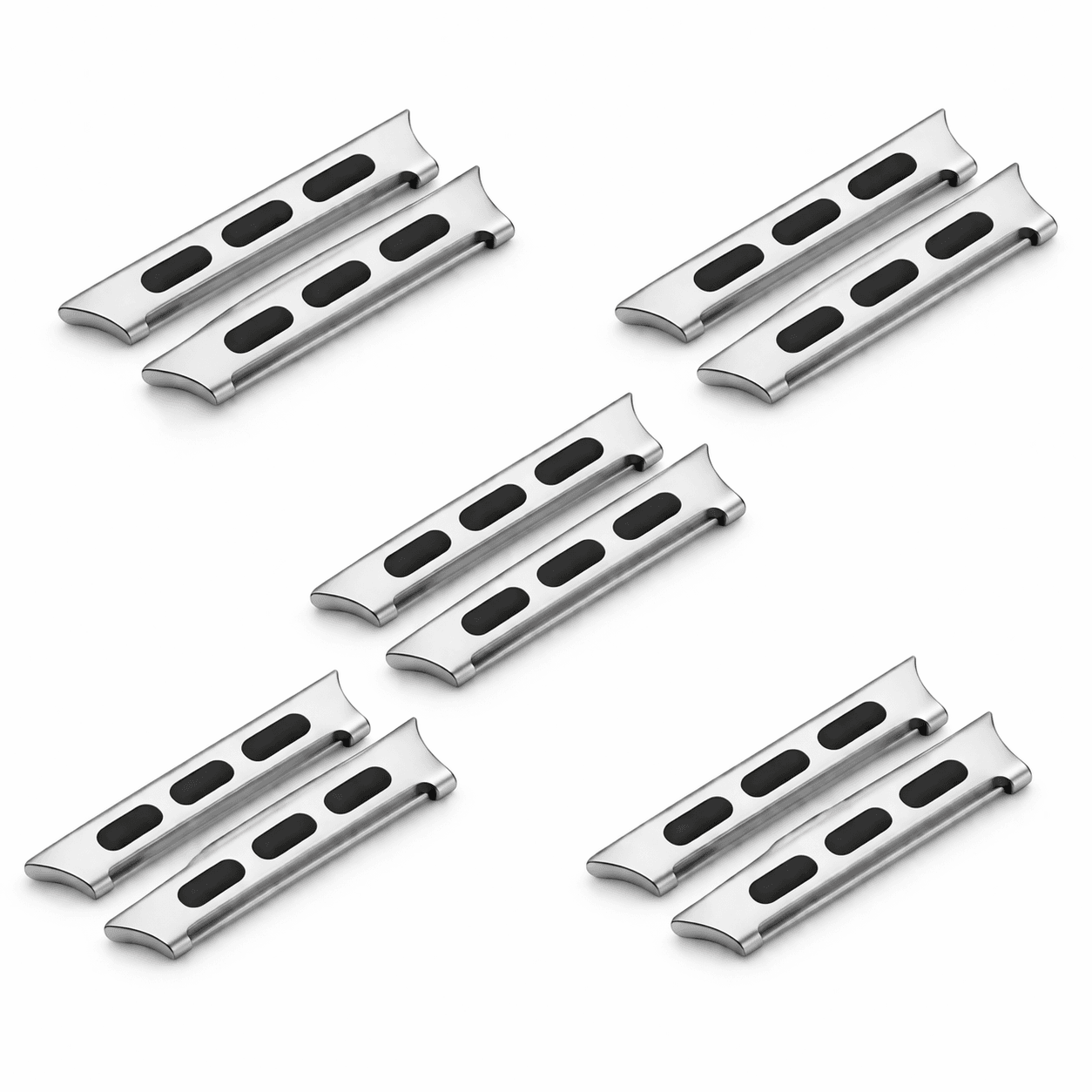 ADAPTADOR MALLA SMART 38/40/41 A 20MM PLATEADO x 5 pares (10 unidades)