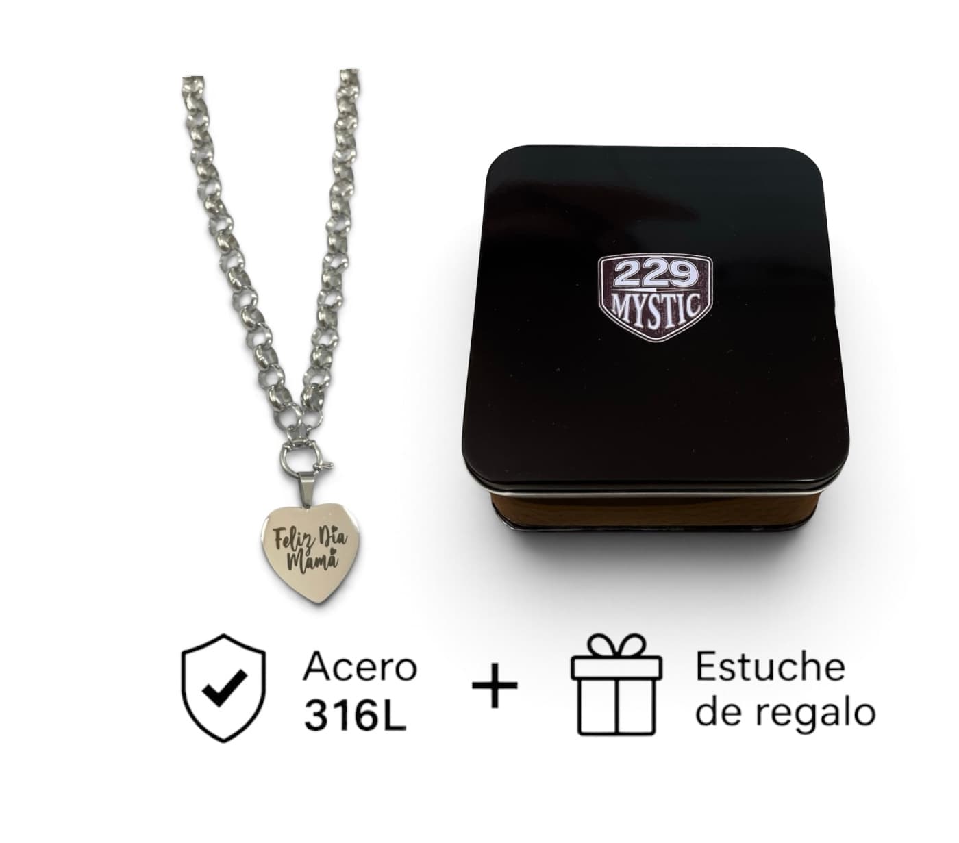 Set Joya Acero D&K + Estuche 014