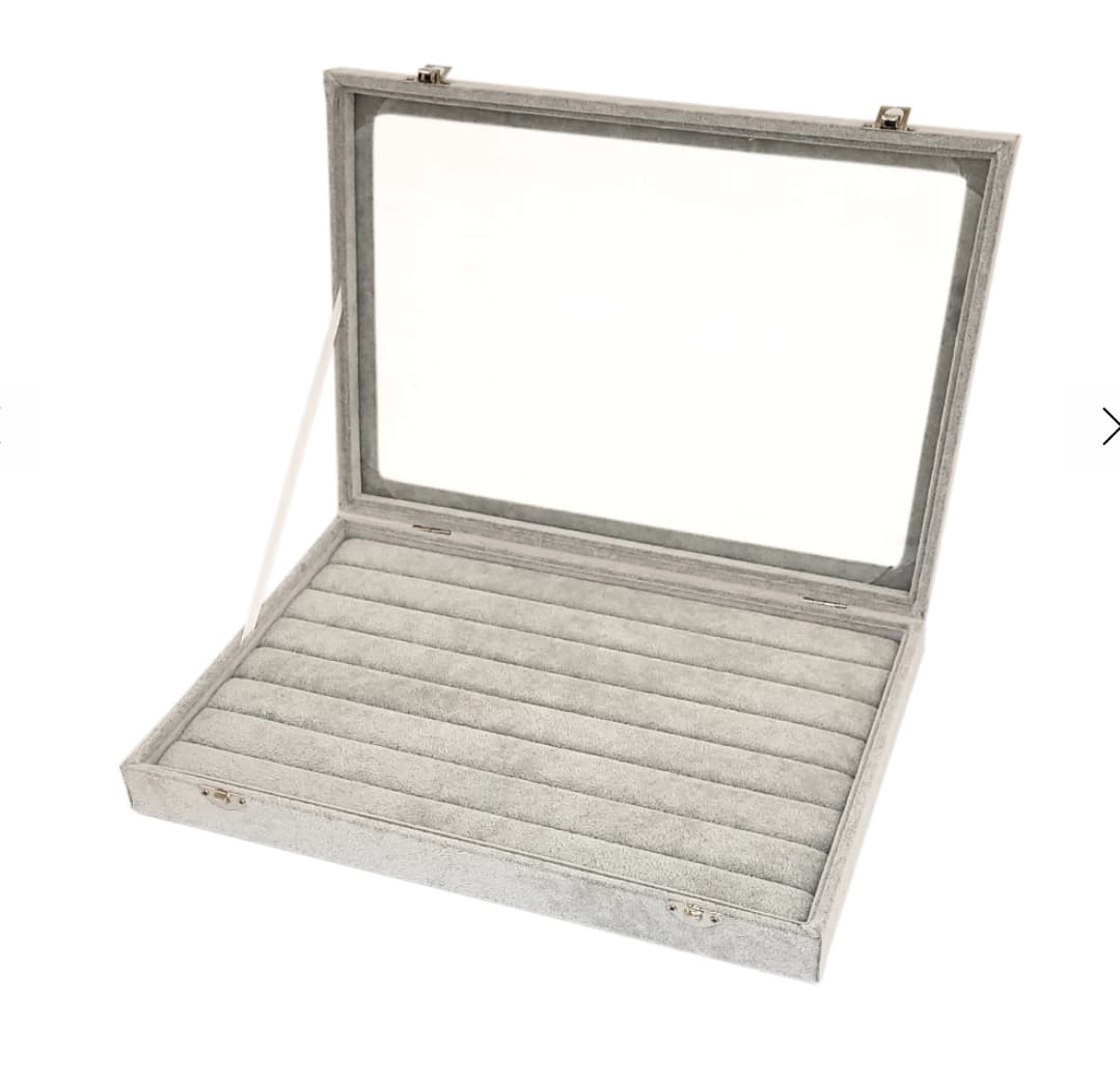 Exhibidor Terciopelo y Madera porta anillos - 3
