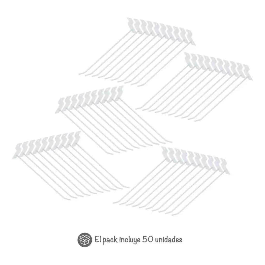 GANCHOS BLISTEROS PLATEADOS X50