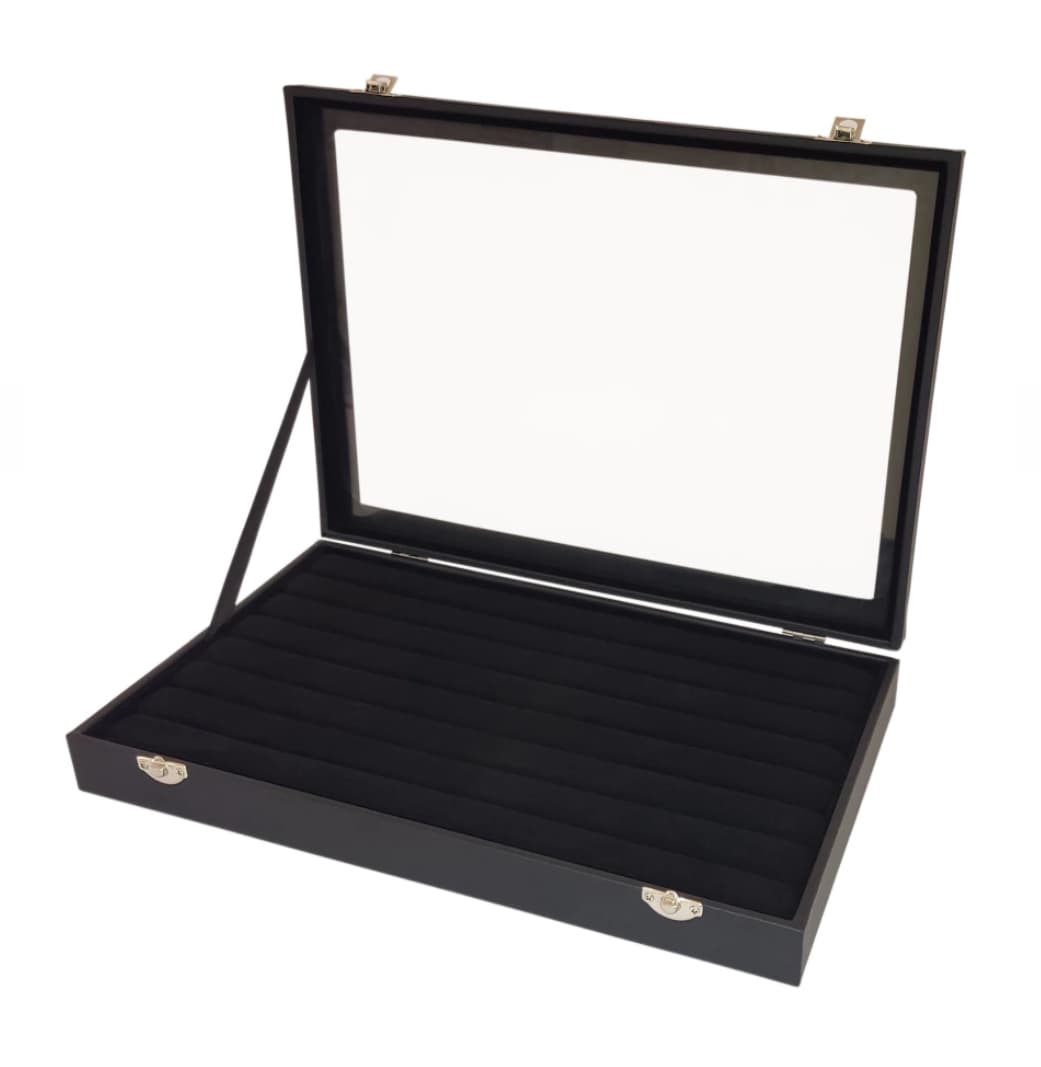 Exhibidor Terciopelo y Madera porta anillos - 1