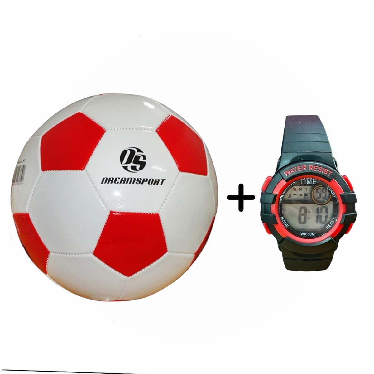 Promo Set Pelota licencia ORIGINAL + Reloj TIME niño cronoalarma 3 ATM - 18