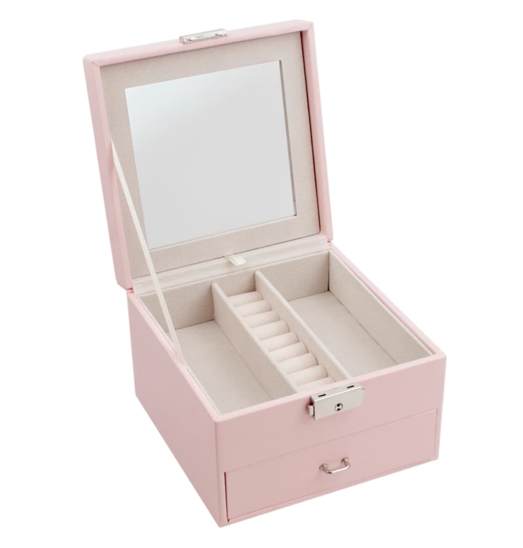 Alhajero Eco Cuero Con Cajón, Espejo y Cerradura - 3